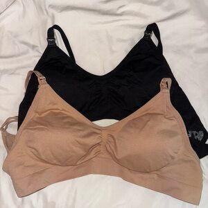 Motherhood Black and Tan Bra Set
